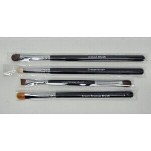 Younique 4 Peice Eyeshadow Brush Set New Cream Shadow, Crease, Liner & Deluxe